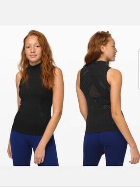 Lululemon Reveal Aurora Mock Neck Sleeveless Tank Top Size 6